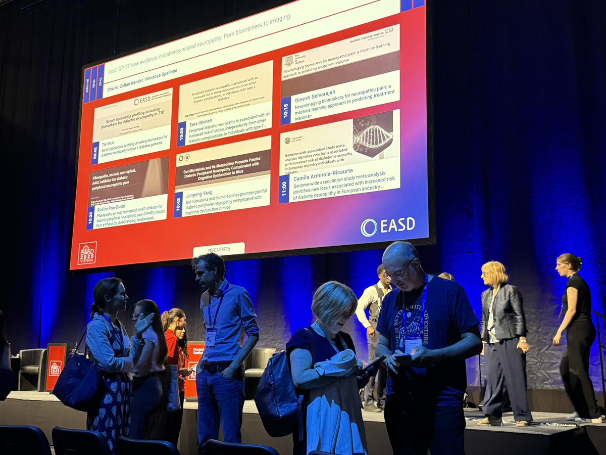 Readying for OP-17 “New Evidence in Diabetes-Related Biomarkers to Imaging”.
1000Thanks <a href="/EASDnews/">EASD</a> <a href="/Neurodiab_eu/">Neurodiab</a> for pushing #Diabetic #Neuropathy to the a main front stage good time of the day.
Great Programme today🎉🎉

#EASD2025 #NeuroDiab2025 #StenoNord