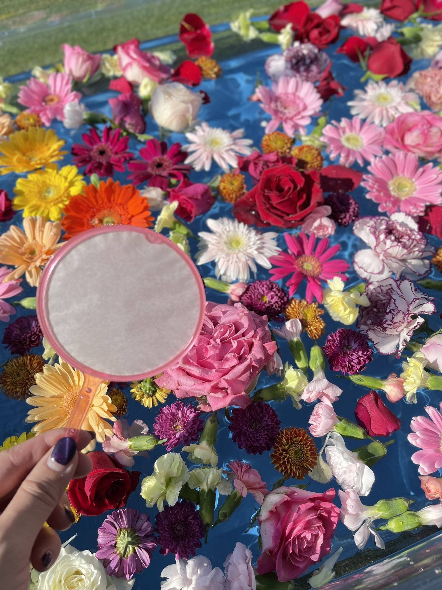 Belles Fleurs フォトフレーム 敷き詰め ローズ レッド ROSE GALLERY