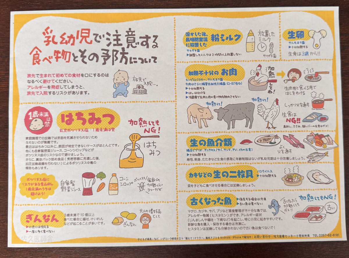 watawatage25's tweet image. 子どもは簡単に亡くなるとよく聞くから怖くて怖くて…
子を生かすために
乳幼児の事故やらNG食べ物、心肺蘇生法等、
色々と検索して勉強&amp;amp;良さそうな一覧表を片っ端から印刷して冷蔵庫に貼った💪

夫にも確認してもらった！

参考になったので利用したサイトをツリーに貼っときます👇
もしよかったら☺️