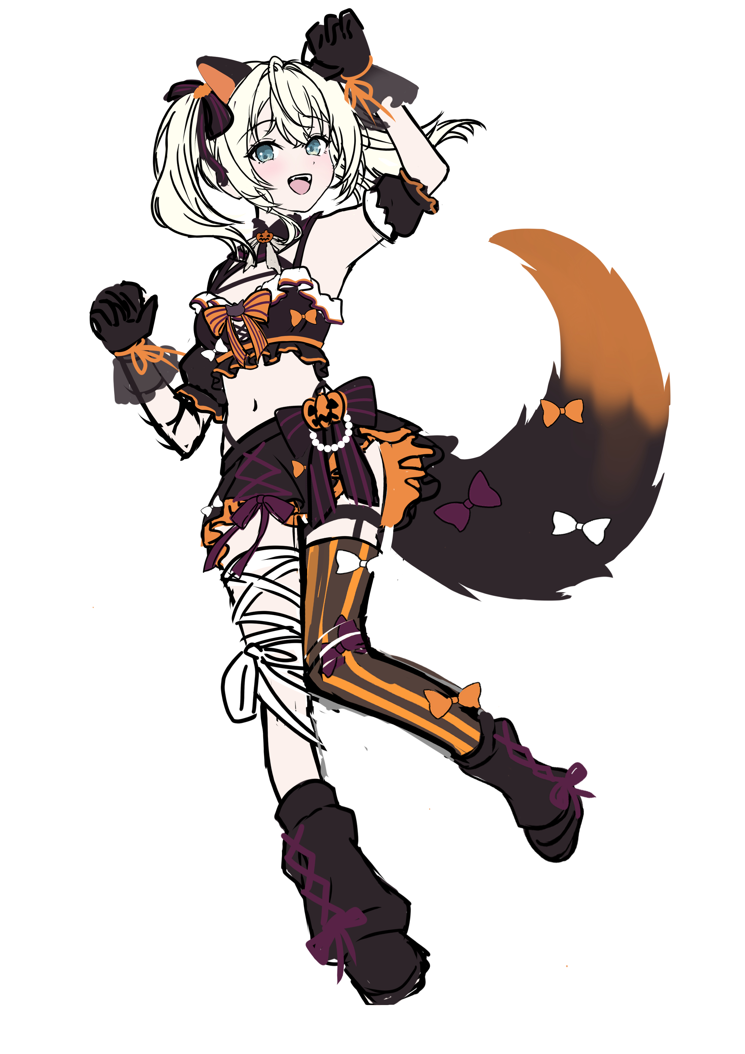 ★中色紙★オリジナル手描きイラスト『ハッピーハロウィン姫ちゃん』 コピック 】ハロウィン☆魔女の女の子描いてみた☆おまけつき