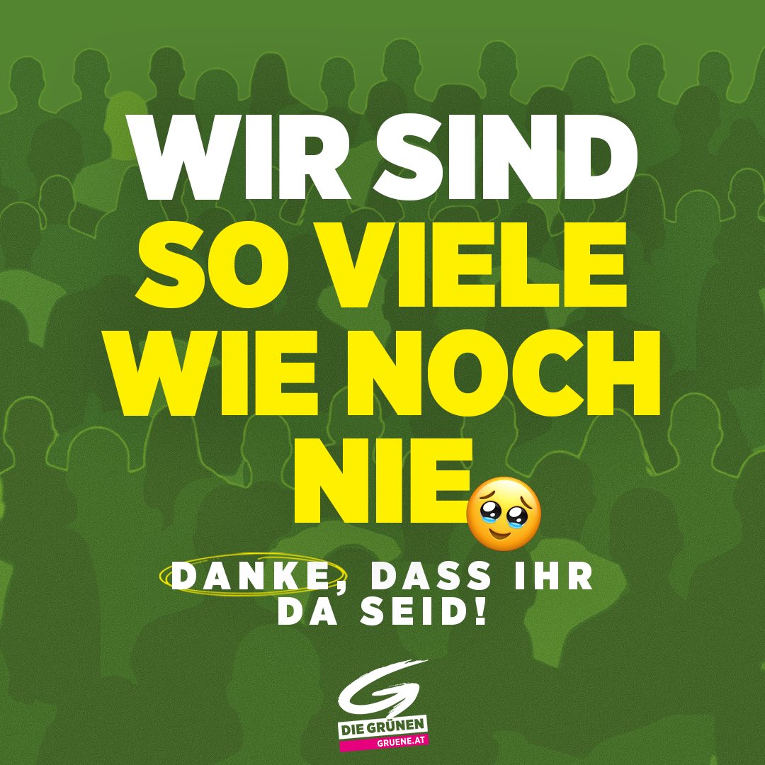 Wir haben einen neuen Mitgliederrekord! 🥳

Im Vergleich zum Vorjahr sind wir um 13% gewachsen. Danke an jede:n Einzelne:n von euch! 🫶

Willst du auch mitmachen? Dann komm ins Team! Alle Infos auf gruene.at/mitmachen