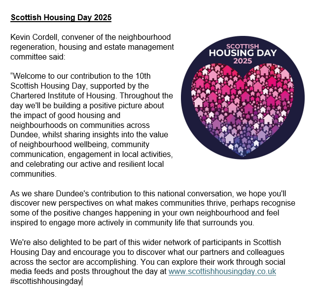 #scottishhousingday
<a href="/tenants10/">DFTA Dundee (Dundee Fed. of Tenants’ Associations)</a> 
<a href="/DundeeCouncil/">Dundee City Council</a>