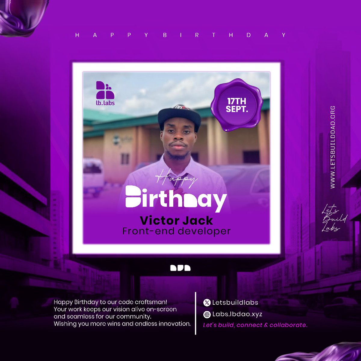 Let’s build labs (@letsbuildlabs) on Twitter photo Happy birthday, <a href="/prime_sui/">Prime 👨🏽💻👾🤖</a> 🎂🎂🎂
Wishing you a day filled with joy and a year ahead of continued success and innovation in all your work.
Happy birthday, champ 🏆 Happy birthday, <a href="/prime_sui/">Prime 👨🏽💻👾🤖</a> 🎂🎂🎂
Wishing you a day filled with joy and a year ahead of continued success and innovation in all your work.
Happy birthday, champ 🏆