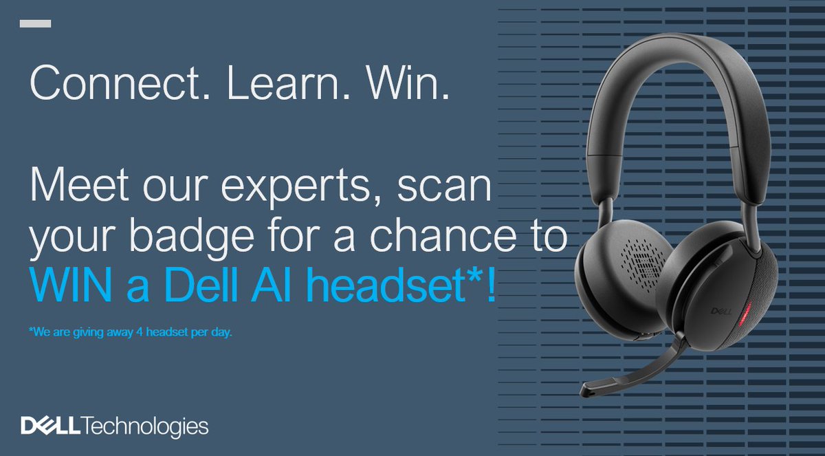 ai_expo's tweet image. Stop by Booth 268 to meet their experts, explore the latest innovations, and learn how @DellTech is shaping the future of AI and technology.

By visiting the booth and scanning your badge, you’ll be entered for a chance to WIN a Dell AI headset 🎧.

#DellTechnologies #Innovation