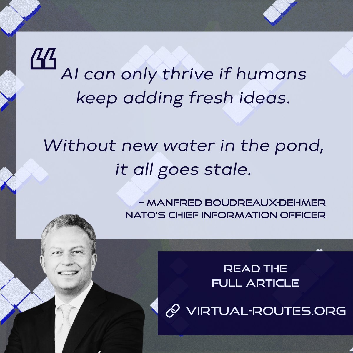 In the first installment of the #AIoverLunch interview series, Apolline Rolland sat down with <a href="/NATO/">NATO</a>'s CIO, Manfred Boudreaux-Dehmer, to discuss NATO’s use of AI for security and resilience.

👉 Read the full interview: virtual-routes.org/ai-over-lunch-…