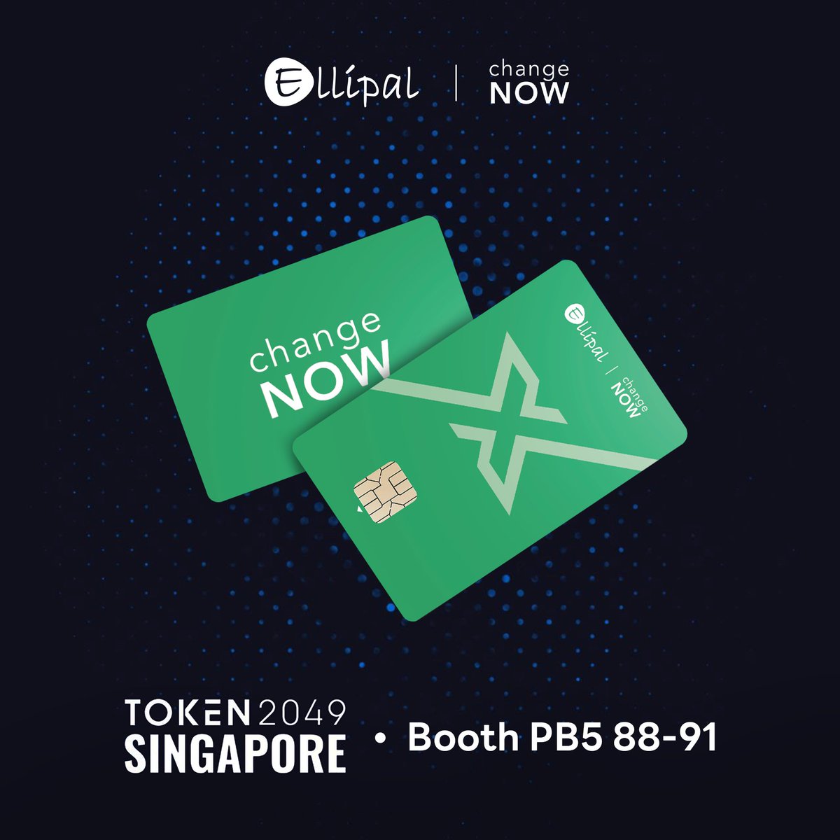 🔵 ELLIPAL × ChangeNOW

A partnership built on trust and security.
💳 Limited ChangeNOW X Cards — only at TOKEN2049 Singapore, October 1–2
 Powered by ELLIPAL’s secure cold wallet tech.

📍 Find <a href="/ChangeNOW_io/">ChangeNOW</a>   at booth PB5 88-91
Pick yours up — first come, first served
