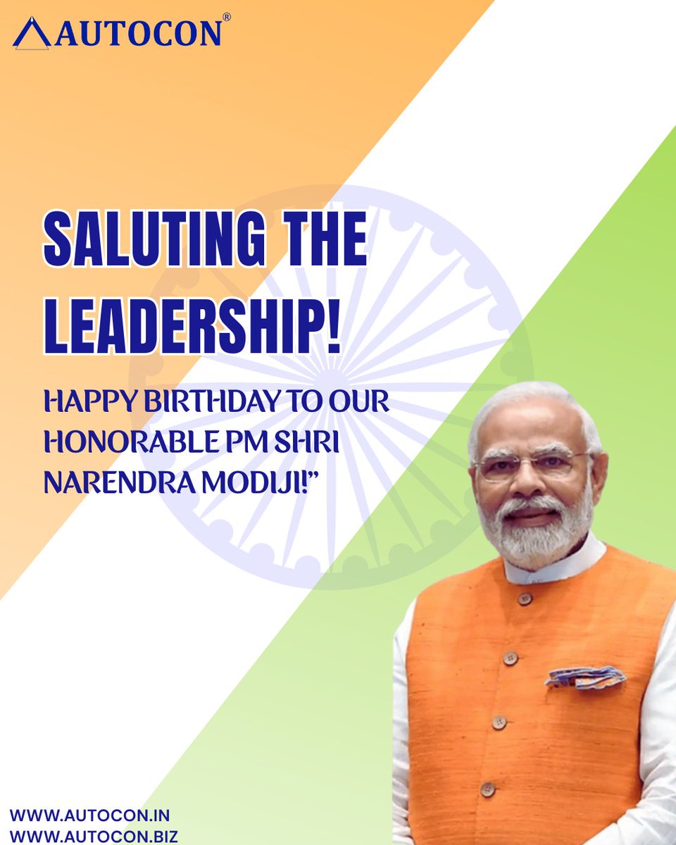Autocon_Inst's tweet image. Wishing Our PM A Very Happy Birthday!
Visit Our Website : autocon.biz
#autocon #ecommercedesign #Electrical  #instrumentation #automation