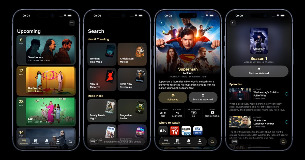 Showcase - Track Movies & Shows tweet media
