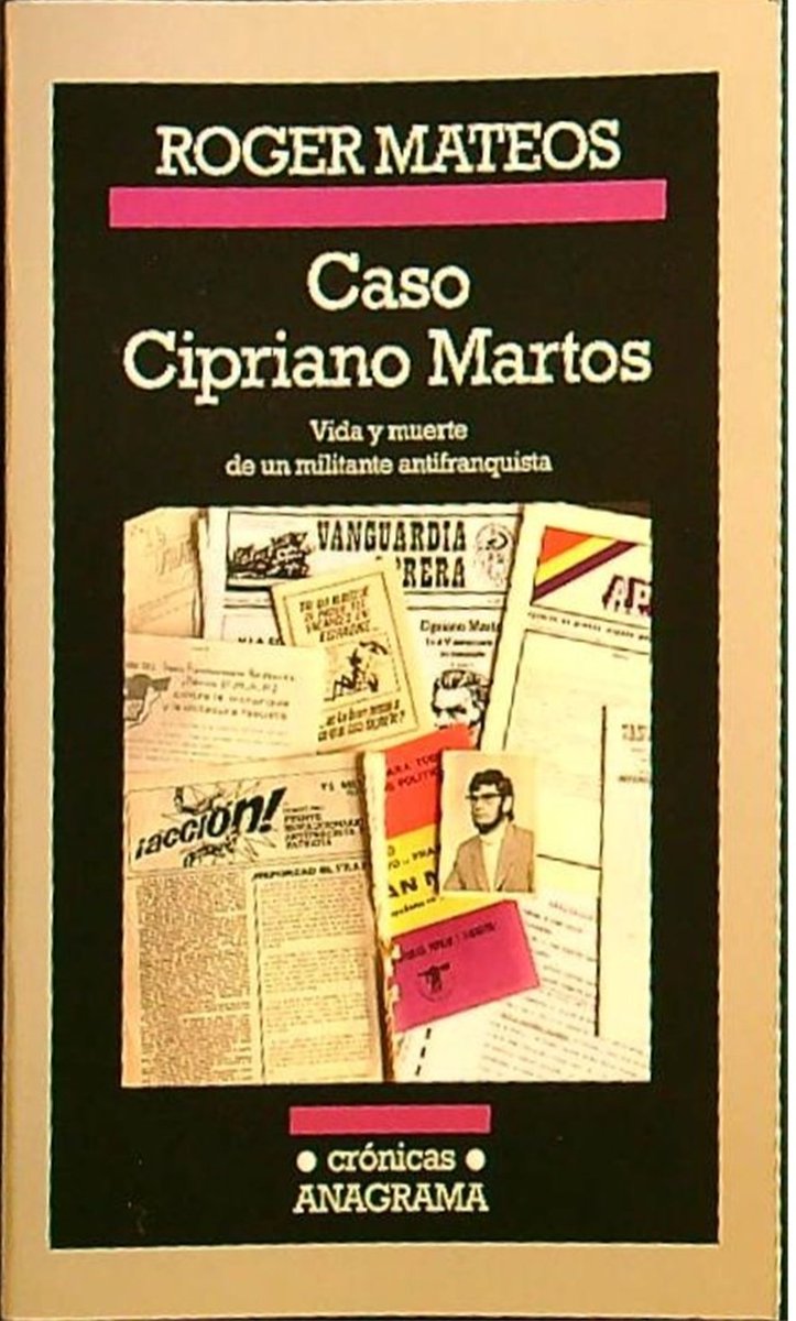 Cipriano Martos, obrer de la construcció, sindicalista i militant antifeixista va ser torturat i assassinat pel cosos repressius de la dictadura, tal dia com avui de l'any 1973.
Sentit record i homenatge.