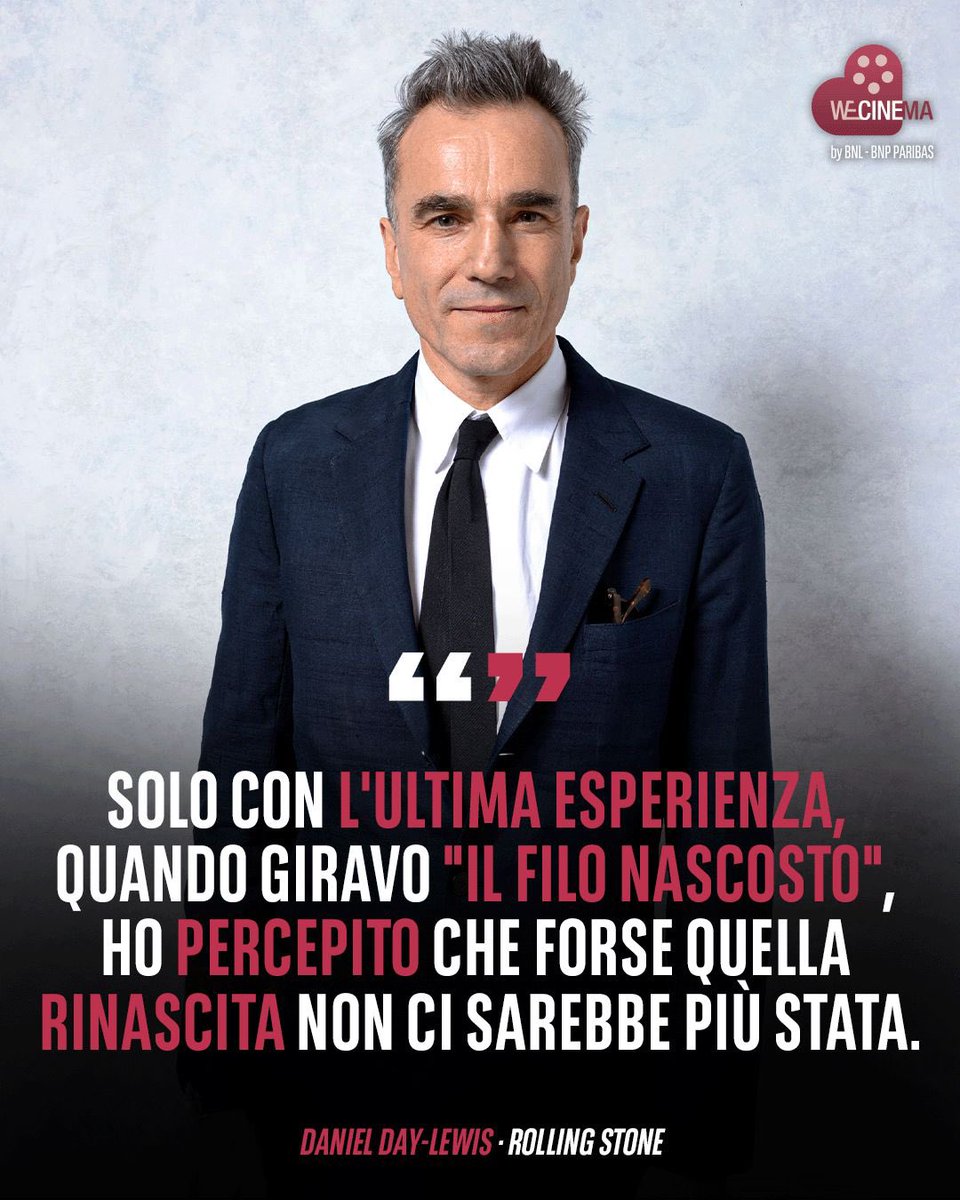 WeCinema's tweet image. #DanielDayLewis mette tutto sé stesso per interpretare un personaggio. Al punto da oltrepassare la fase dell'immedesimazione, per entrare nella vera e propria identificazione ✨

Un processo che ha dato vita ad alcune tra le migliori performance che il cinema ricordi, ma che gli