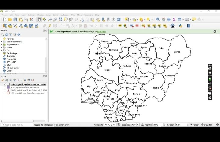 AniagoluChinon1's tweet image. "I worked on a project using #QGIS to create a map identifying health facilities, across all 36 Nigerian states and regions.This project is part of my Introduction to Geospatial Data Science training with @dsn_ai_network - Data Science Nigeria(DSN).
#GIS #SpatialData