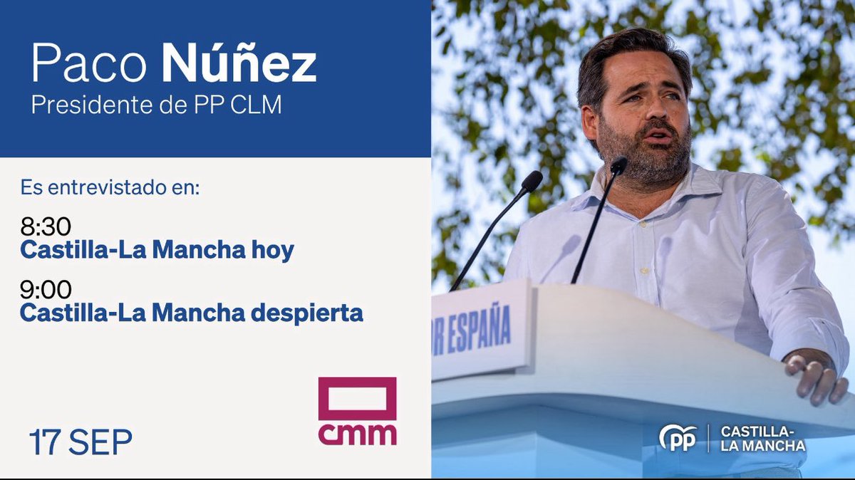 El presidente el <a href="/PP_CLM/">Partido Popular de Castilla-La Mancha</a> ha sido contundente en <a href="/CMM_es/">Castilla-La Mancha Media</a> : sí al Estatuto, sí a Castilla-La Mancha y sí a gobernar para todos. 

Ha matizado aspectos nacionales y ha aclarado lo que tiene que ver con la quita y las cosas que <a href="/paconunez_/">Paco Núñez</a> hará cuando sea presidente