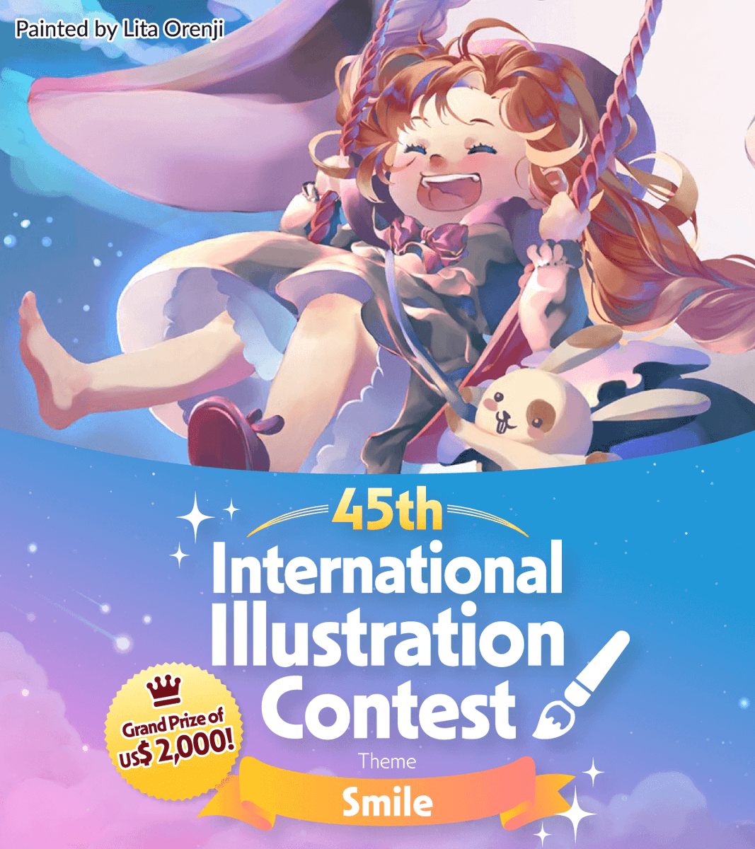 clipstudiopaint's tweet photo. The 45th International Illustration Contest is now open!🎉

Theme: Smile
Draw illustrations that are brimming with smiles!

Enter with the hashtag!

Details:
https://t.co/oOSA9myxbS

#cspcontest45
#cspcontest45_timelapse
#cspcontest45_smartphone https://t.co/g4t1kBXFnm