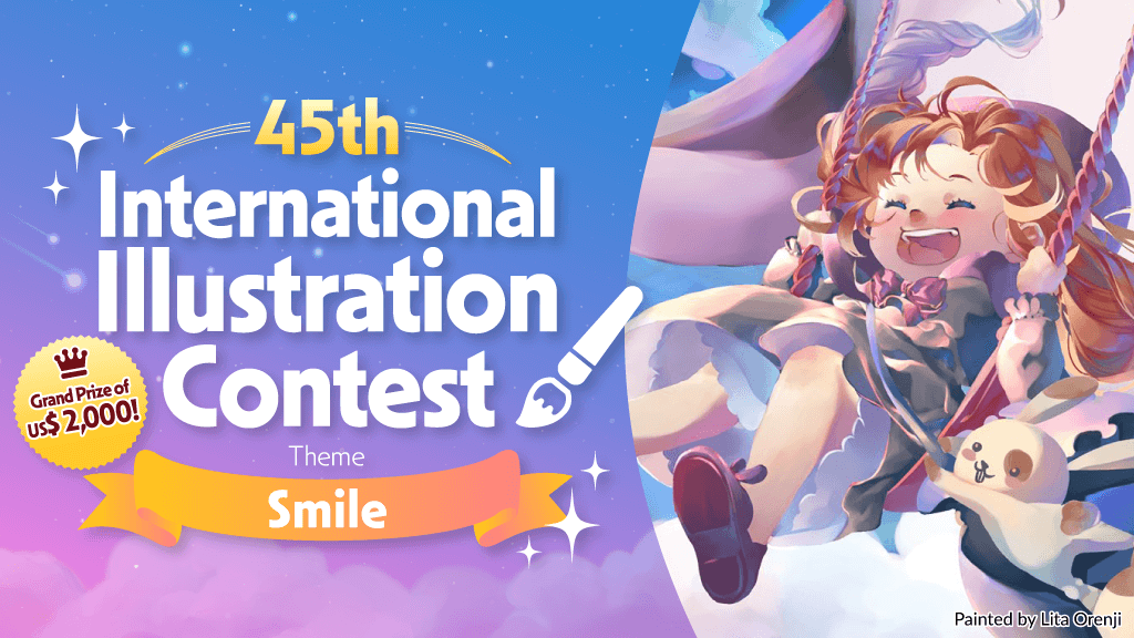 45th International Illustration Contest Giveaway!🎉

3 randomly chosen winners who follow this account and RP this post by Sept. 21 will win a Clip Studio Paint PRO activation code (Dual-device plan, 1 year)!🎁
Winners will be notified by DM on Sept. 22.   

Contest details: