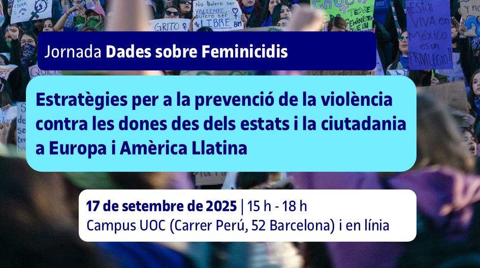 📅Avui jornada #DadesSobreFeminicidis   organitzat per GenTiC

Vine a conèixer les experiències d'observatoris estatals i de la ciutadania sobre #feminicidis a Europa i Amèrica Llatina   

💡 Debatrem resultats de la recerca de #GenTIC amb expertes internacionals.
