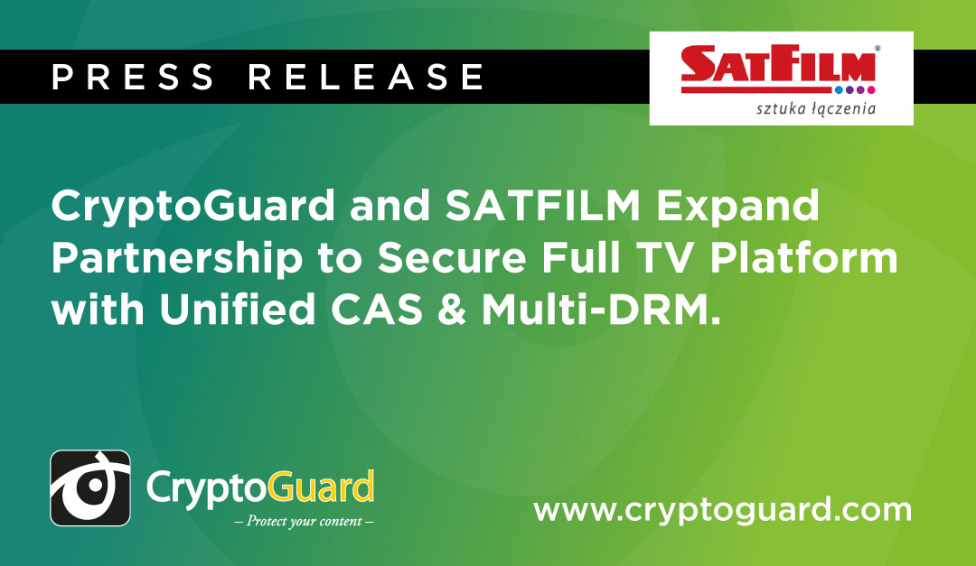 CryptoGuard and SATFILM Expand Partnership to Secure Full TV Platform with Unified CAS &amp; Multi-DRM. Read the press release here cryptoguard.com/cryptoguard-an…