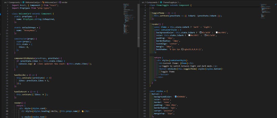 CodeWithBeerah's tweet image. Day 17 #30DaysOfCode
Props &amp;amp; State!
🔹 Props = Data passed down (readonly)
🔹 State = Data owned &amp;amp; managed (can change)
Built multiple components to demo both!
No  “just one card on screen” 😅

🔗: props-state-chi.vercel.app

#React #Frontend #WebDev #BuildInPublic #WomenInTech