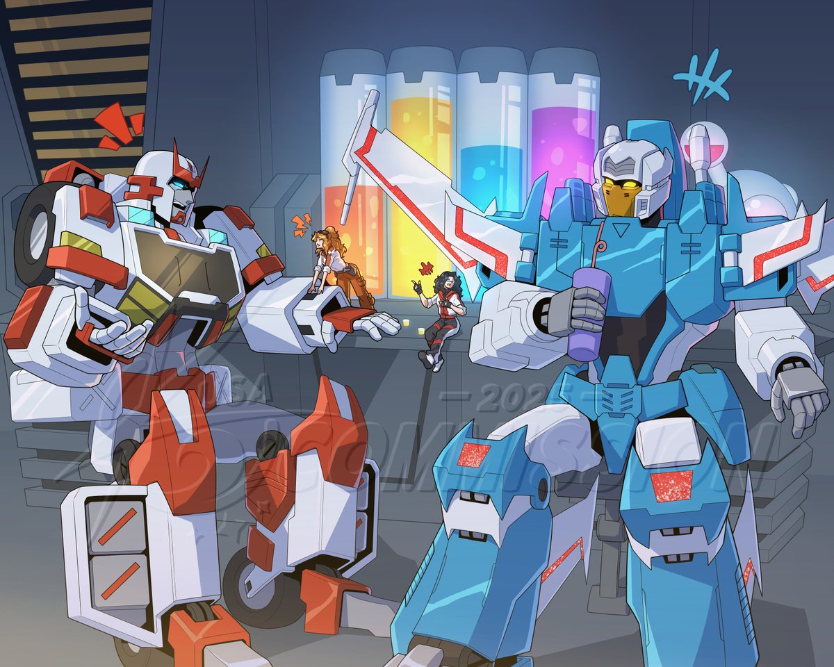 A fun c0mm I did for <a href="/Kiribytes/">Big Kiri 🧠⛈️❤️</a> and their friend 🧡💙

[ #transformers ]