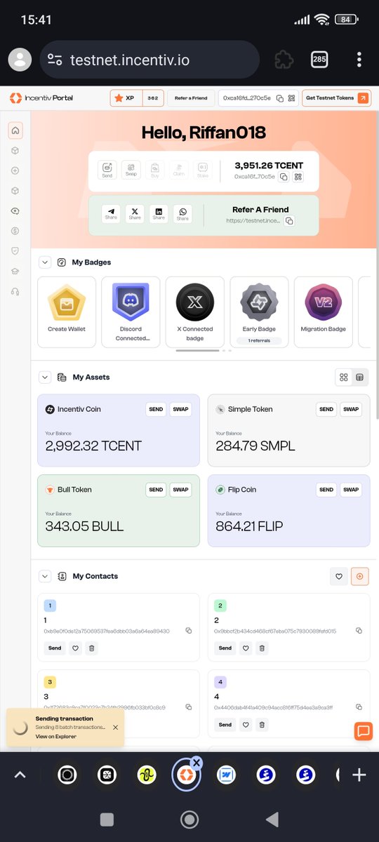 RiffanStay's tweet photo. My dasboard incentiv v2 .
My experience with this incentive is very good, I hope the project will listen to the members' input.
@Incentiv_net https://t.co/xWmqStjuti