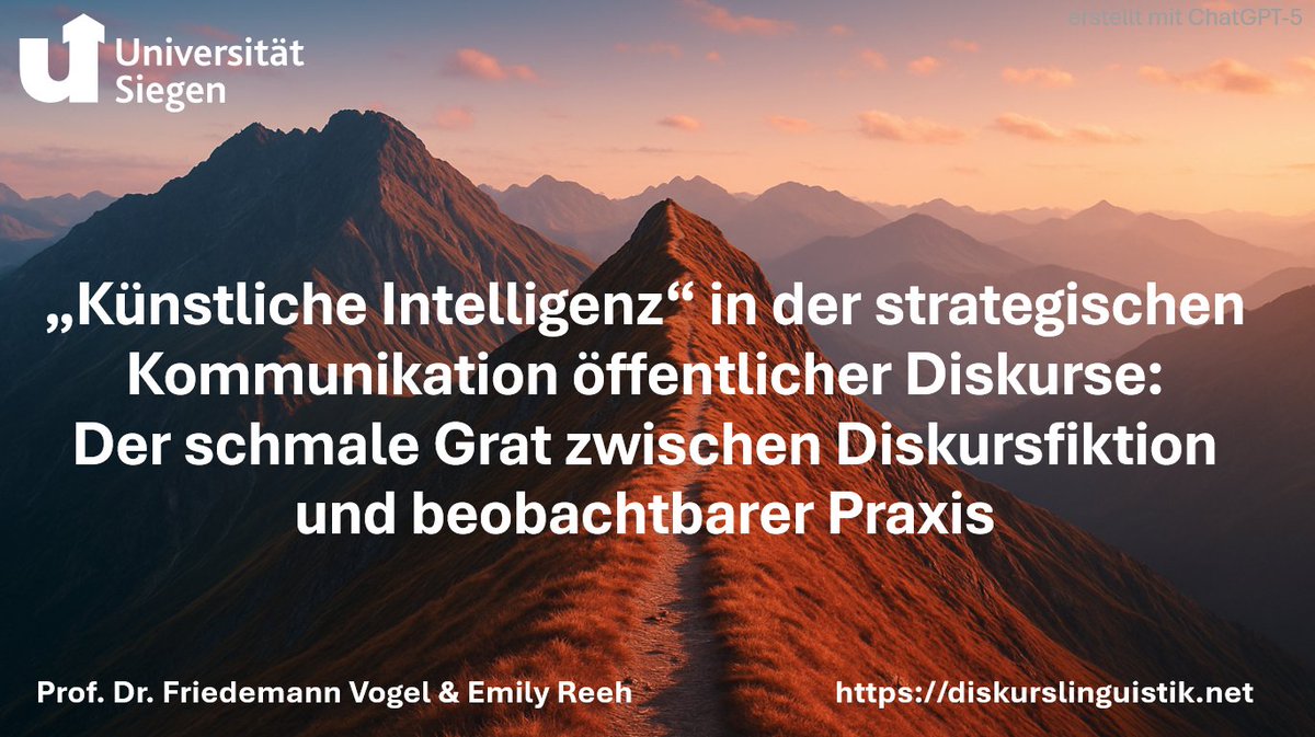 VogelFriedemann's tweet photo. Ich freue mich auf die Tagung über "Sprache und KI", die heute in Heidelberg beginnt. Wir werden aus unseren Beobachtungen im @diskursmonitor zum Einsatz von "#KI" in der Strategischen Kommunikation berichten und bewegen uns dabei auf dem schmalen Grat zwischen Diskursfiktion und beobachtbarer Praxis.