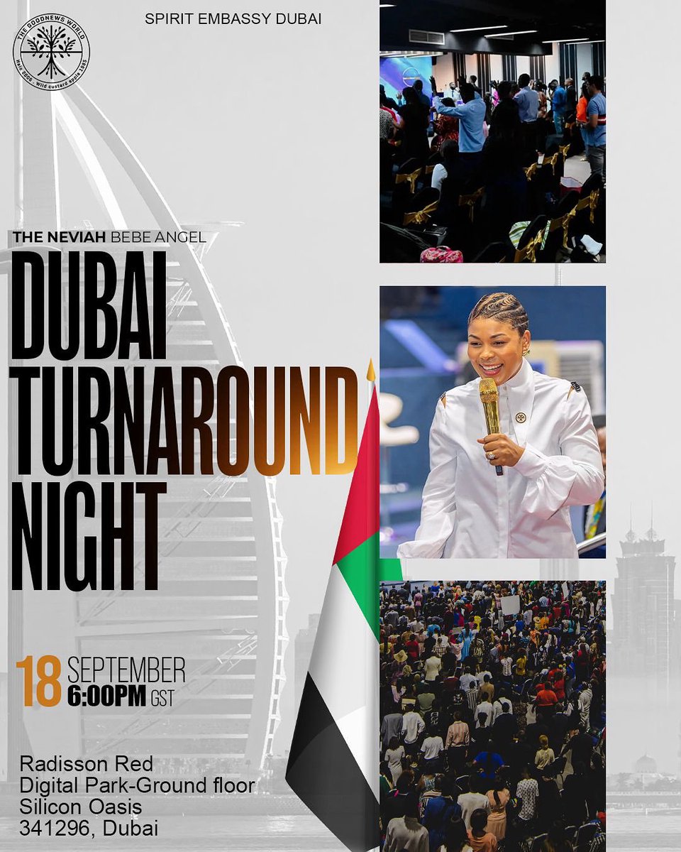 Dubai get ready for a TURNAROUND NIGHT this Thursday with the Neviah, @beverlyuangel at @spiritembassydubai at 7pm GST at the Radisson Red
Digital Park-Ground floor, Silicon Oasis, 341296, Dubai