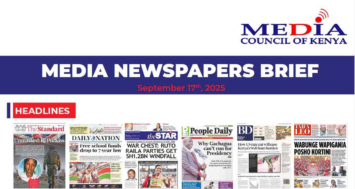 The headlines looked at disputes over the Constituency Development Fund (CDF) and an update on the Agnes Wanjiru murder investigation. Political funding disparities are highlighted in the allocation of the Political Parties Fund. Economic analysis of the anticipated US interest
