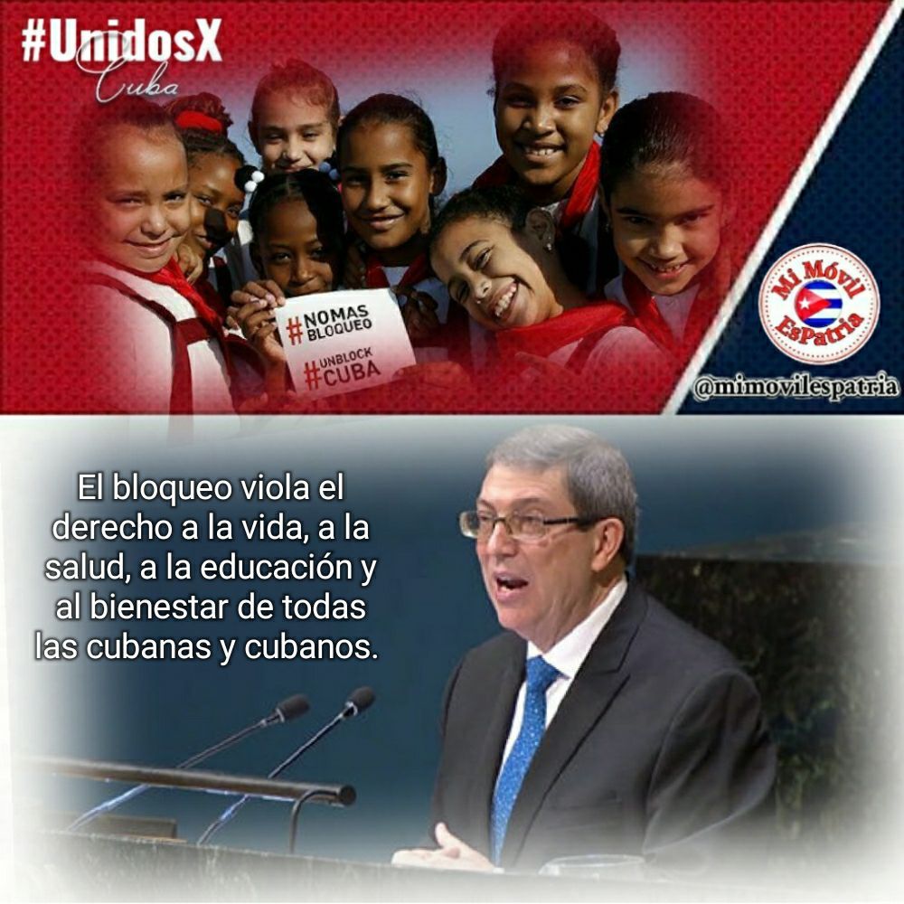 Aleida (@aleidacr84) on Twitter photo No hay familia cubana que no sufra las consecuencias del bloqueo <a href="/BrunoRguezP/">Bruno Rodríguez P</a>
#UnidosXCuba contra el #BloqueoGenocida
#BuenosDíasMundo🌻
#MiMóvilEsPatria No hay familia cubana que no sufra las consecuencias del bloqueo <a href="/BrunoRguezP/">Bruno Rodríguez P</a>
#UnidosXCuba contra el #BloqueoGenocida
#BuenosDíasMundo🌻
#MiMóvilEsPatria