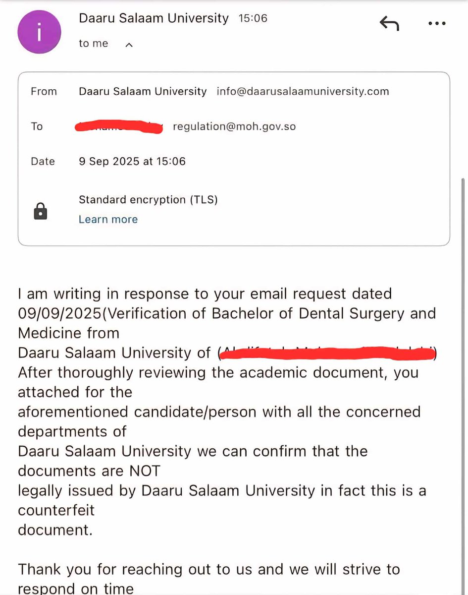 Hibanuura19's tweet photo. Golaha Mihnadlayaasha Caafimaadka Qaranka ayaa xiray Dahab Dental Clinic kadib markii lagu helay dukumiintiyo been abuur ah iyo qalab caafimaad oo aan habboonayn, kuwaas oo dhaawac u geystay bukaano Soomaaliyeed.
#Somalia #Caafimaad #Cadaalad #Xisaabtan https://t.co/gcUMNCjWoC