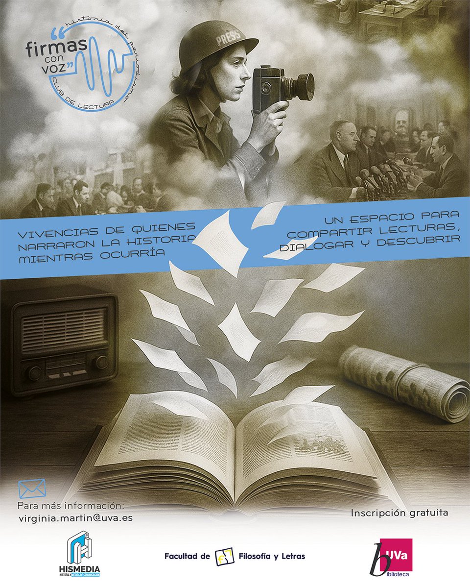 Os presentamos "Firmas con voz. Un viaje por la historia del periodismo". 
Un Club de Lectura para recorrer las páginas escritas por —y sobre— periodistas que han dejado huella en la historia del periodismo.