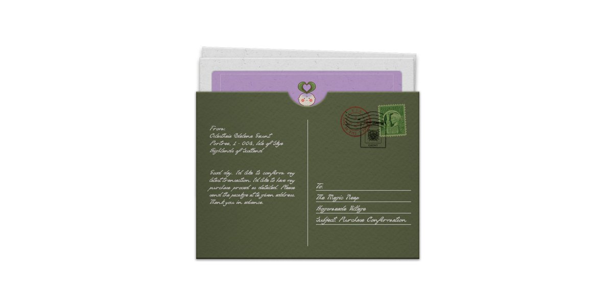 ㅤ
ㅤ
As the shop stirred to life, Floch the house elf appeared at <a href="/AH_MagicNeep/">Neepie! ( ๑ᵔ⤙ᵔ๑)っ🍇</a> with a soft crack. In his hands: a single envelope from <a href="/MissCGaunt/">Gaunt, C on leave.</a>. He placed it down and vanished.
ㅤ
ㅤ