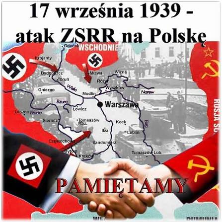 17 de septiembre de 1939 la Unión Soviética invadió #Polonia desde el este, dieciséis días después de la invasión alemana desde el oeste (01.09.1939). #Alemania y la Unión Soviética se repartieron el territorio polaco.