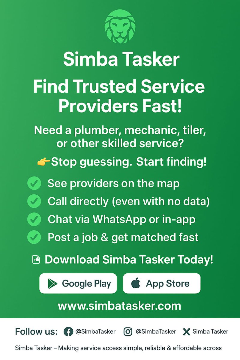 smuteedzi1's tweet photo. @KingJayZim @ProfPMavima On that note we have a mobile application allowing professional journey management all.hands on skills connect with services providers
https://t.co/sXnF7cZxzE 
Available on google and ios https://t.co/ZHeMRL10HQ
