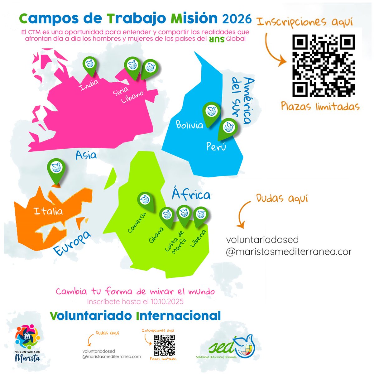¿Te apetece participar en los Campos de Trabajo y Misión 2026 de SED ONGD Solidaridad, Educación, Desarrollo Mediterránea ? Aquí te contamos cómo