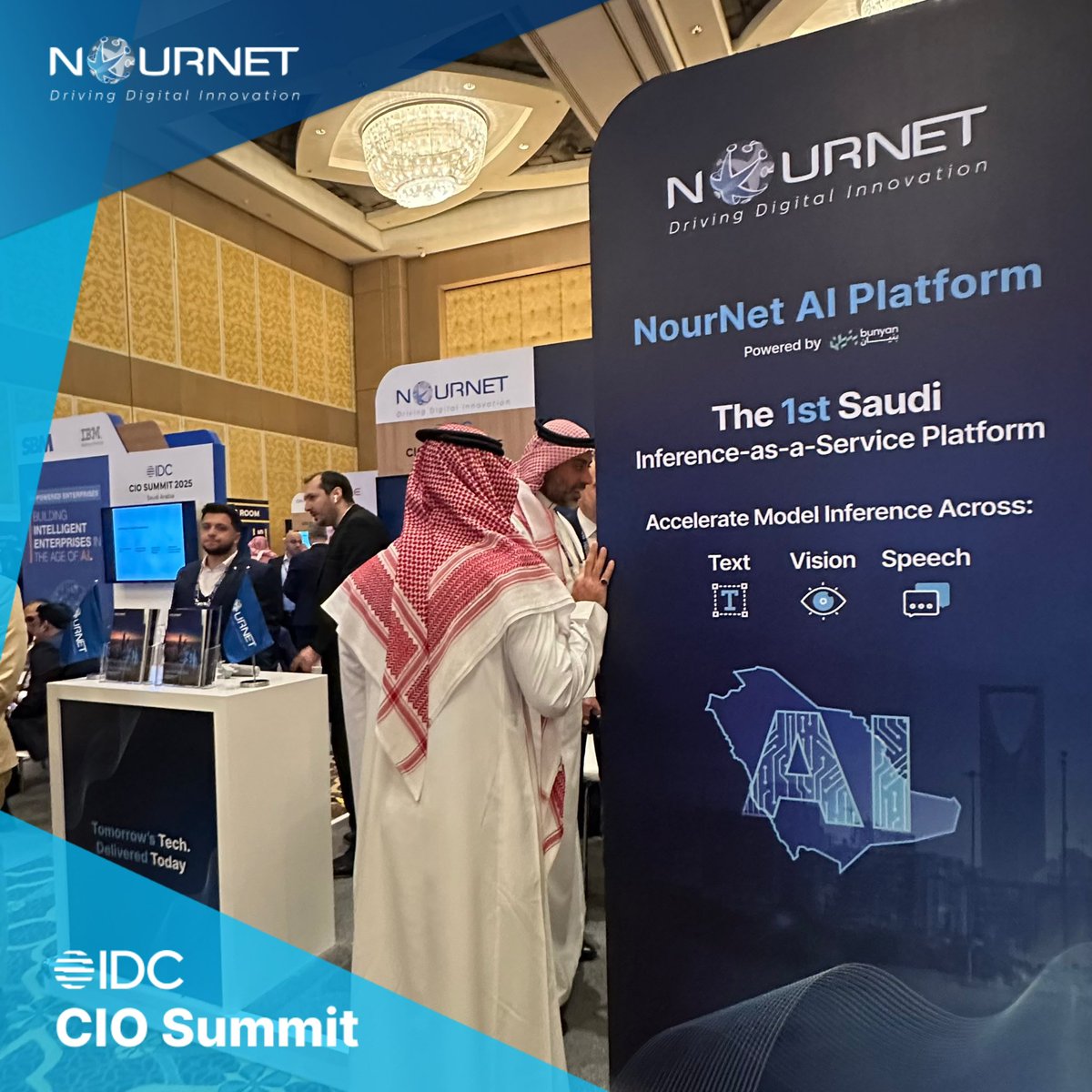 NourNetICT's tweet image. #CIOSummit 2025 has officially commenced 🎬
NourNet is honored to engage with industry leaders and partners, presenting advanced AI-driven solutions and resilient strategies designed to support Saudi Arabia’s digital future.
We look forward to welcoming you and contributing to…