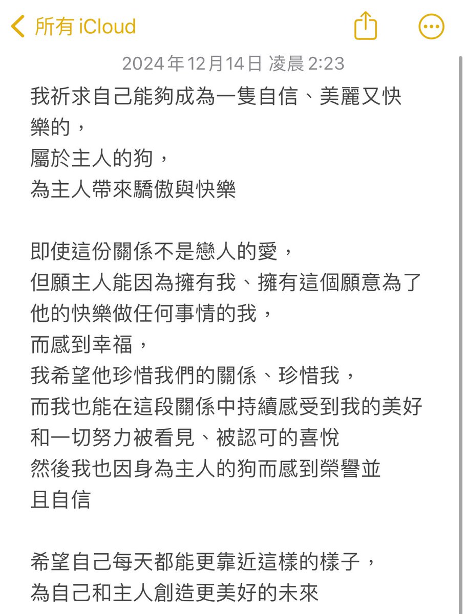 很感謝自己過去三不五時把一些特別深刻的心情記錄在備忘錄，好的不好的都有。

去年12月寫下這些心情感想，那時候我拿著這個跟心裡的信仰許下了願望。

其實至今仍舊是這樣想的。

只是沒辦法了。