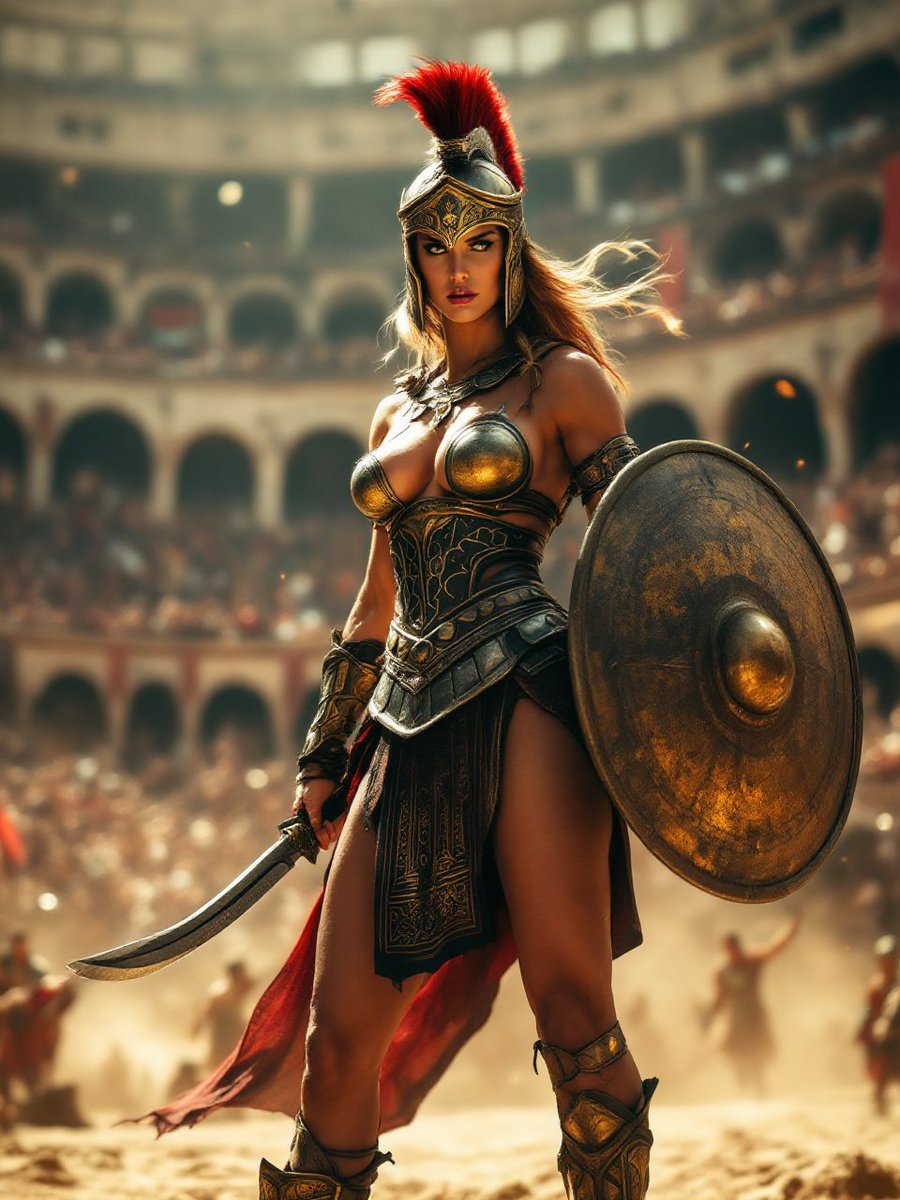 PromptSin's tweet image. Unleash the warrior within! Who’s ready to conquer today? ⚔️🔥 #BattleReady #QueenVibes