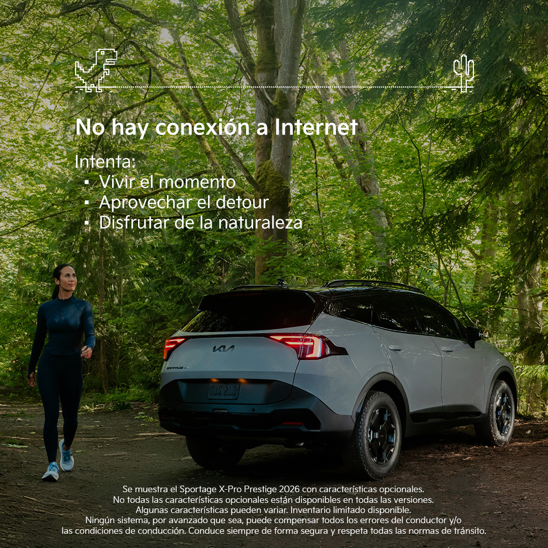 Cuando se pierde la señal, empiezan las verdaderas historias.
Kia Sportage con #AWD disponible y 187 hp.

#KiaSportage #SportageXPro #AWD #SportageXProPrestige #Horsepower #CaballosdeFuerza #HP