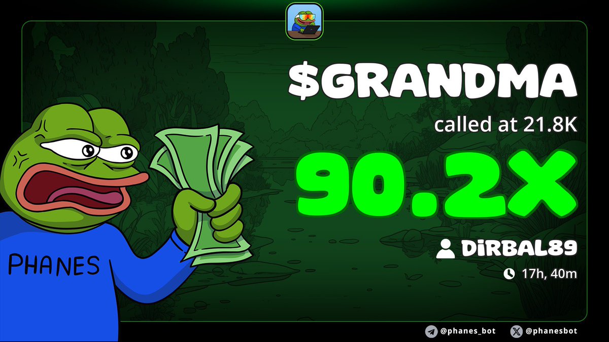 What im gonna say ?

Called free in dirbalcalls.site 🔥🔥

$GRANDMA HIT 90x 🔥
