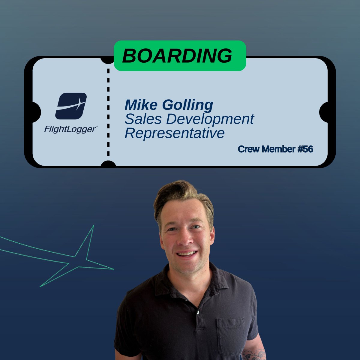 FlightLogger1's tweet image. ✈️ Boarding #TeamFlightLogger!

Say hello to Mike Golling 👋

🎯 His mission? To connect with universities and technical colleges - and help them discover how FlightLogger powers the next generation of pilot training.

#NewCrew #FlightLogger #BuiltByAviationProsForAviationPros