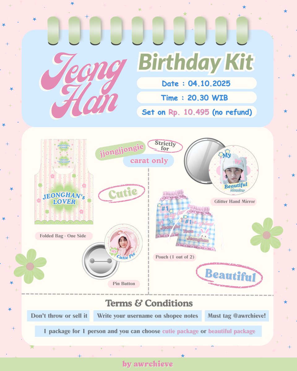 ˃ ᵕ ˂ (@cutestsvt) on Twitter photo ⋆˚ʚɞ ── 𝓙eonghan 𝓑irthday 𝓚it ── ʚɞ˚⋆
by <a href="/awrchieve/">chie ˃ ᵕ ˂</a>
🐰 rt and like are very appreciated 🐰
ᰔ link 🍊 : id.shp.ee/JydfLZW
ᰔ tnc and more details on pic (follow the rules)
. . . if you don’t tag me 1 hour after check out, i will cancel it ˃ ᵕ ˂ ⋆˚ʚɞ ── 𝓙eonghan 𝓑irthday 𝓚it ── ʚɞ˚⋆
by <a href="/awrchieve/">chie ˃ ᵕ ˂</a>
🐰 rt and like are very appreciated 🐰
ᰔ link 🍊 : id.shp.ee/JydfLZW
ᰔ tnc and more details on pic (follow the rules)
. . . if you don’t tag me 1 hour after check out, i will cancel it ˃ ᵕ ˂