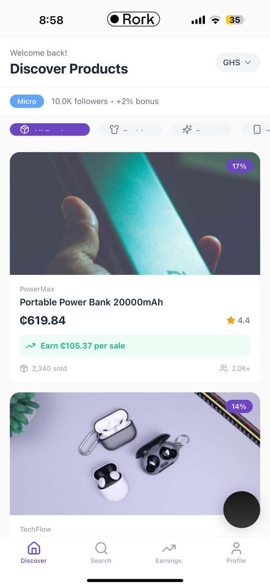 oniicode's tweet image. Idea prompt:
“A platform for influencers with following to see list of products they can advertise to their fans and get paid commissions for each sale they influence . This is for the African market (Ghana, Nigeria). No authentication required. Charge in cedis, Naira and USD”