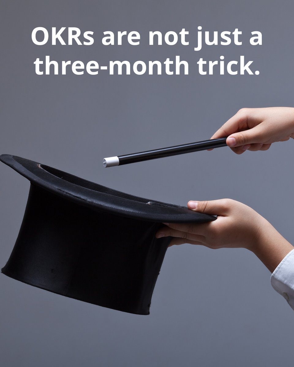 OKRs are not just a three-month trick.

OKRs can be set for 90 days, a year, or even multi-year ambitions. The problem is when teams treat them like self-contained sprints with no link to long-term thinking.

That’s when you get short-term busyness that doesn’t build momentum.