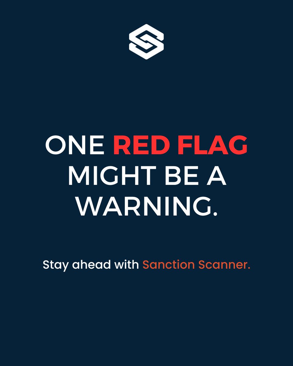 🚨 Top 5 Red Flags That Could Lead to a Sanctions Alert 🚨

From high-risk jurisdictions to shell companies, unusual transaction patterns to incomplete documentation — even one red flag can be a warning.

Stay ahead of risks, protect your business. sanctionscanner.com/request-demo