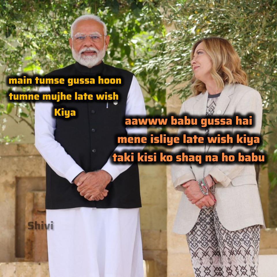 <a href="/GiorgiaMeloni/">Giorgia Meloni</a> <a href="/narendramodi/">Narendra Modi</a> 🥹🥹🥹