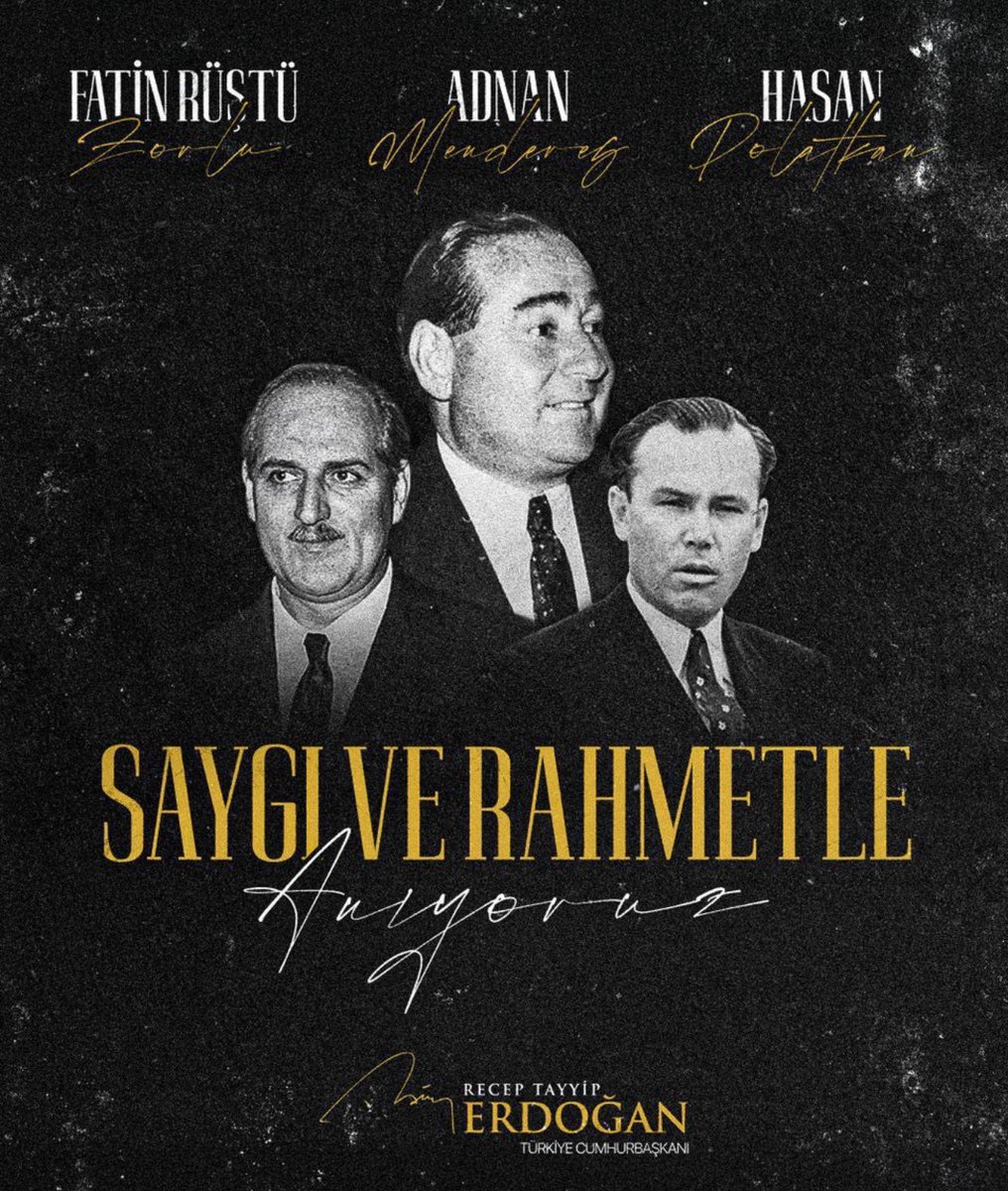27 Mayıs, millet iradesine vurulmuş kara bir darbedir. Adnan Menderes, Fatin Rüştü Zorlu ve Hasan Polatkan demokrasi şehidi olarak gönlümüzde yaşamaya devam ediyor. Katledilişlerinin 64. yılında rahmet ve minnetle anıyor; darbeye aşerenlere asla geçit vermeyeceğimizi bir kez daha