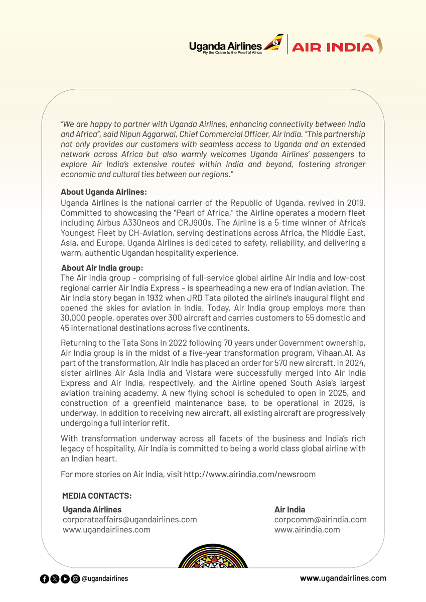 Uganda Airlines tweet media
