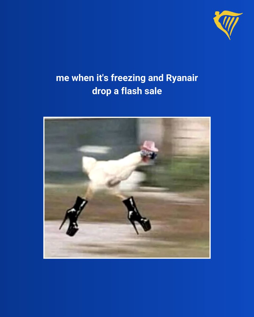 Ryanair's tweet photo. GO GO GO 🏃‍♂️

BOOK NOW 👉 https://t.co/Oy6i81XvBN https://t.co/p5lKBSfZ3e