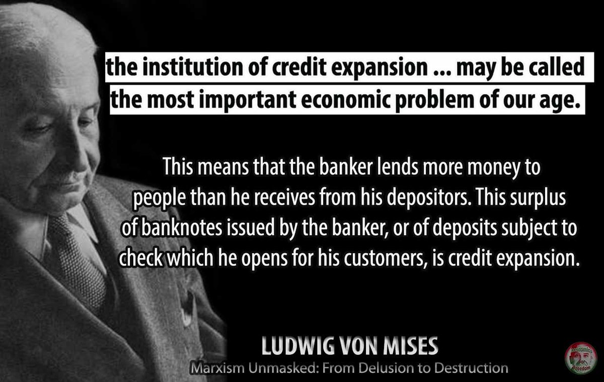 Rothbardianism's tweet photo. #Mises  #Economics  #Banking   #CreditExpansion https://t.co/G432r2CSTh