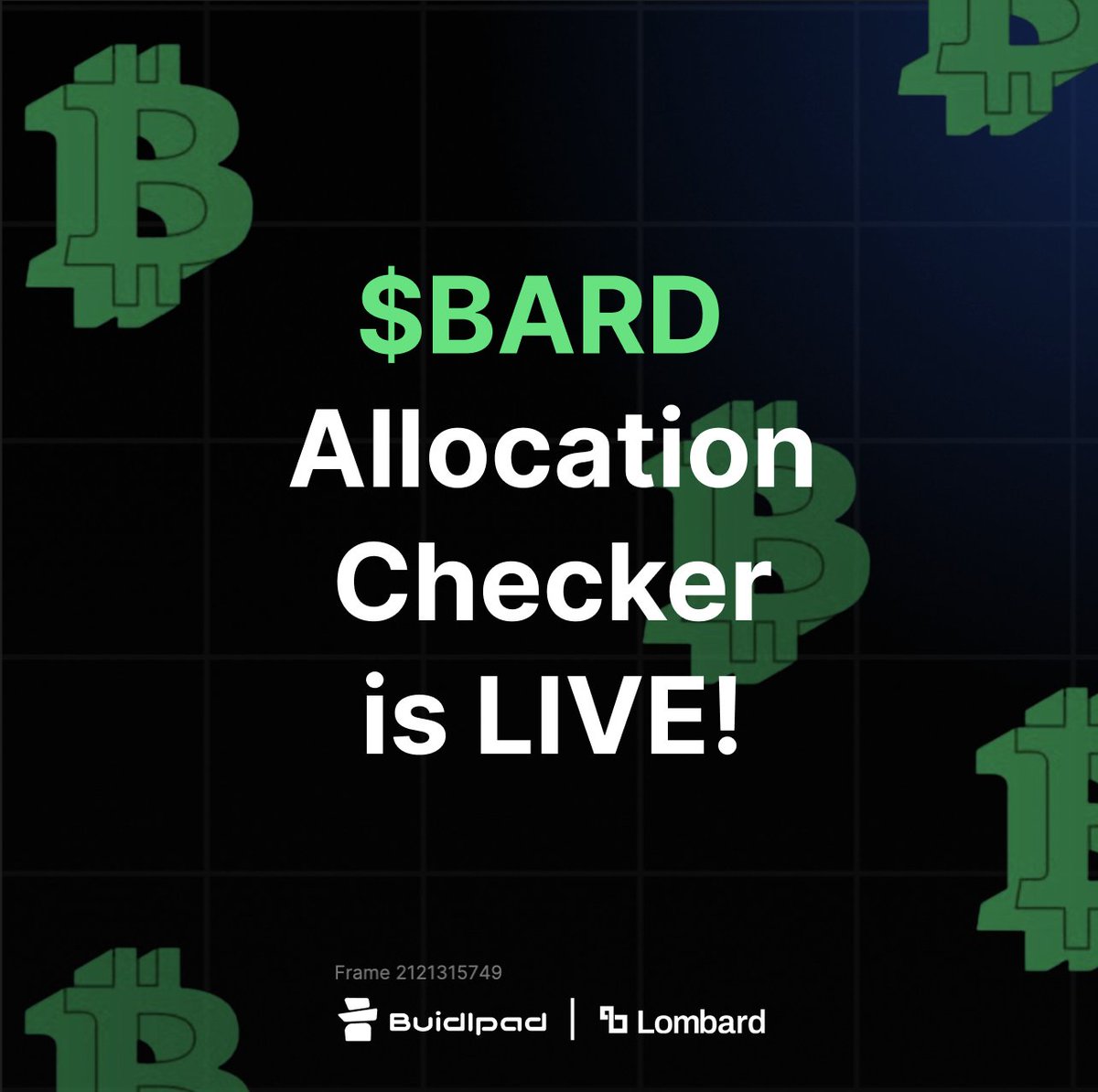 The $BARD Allocation Checker is Live! 🧩

You can now see your full $BARD Allocation on your Buidlpad Profile.
You will receive your tokens directly in your Buidlpad wallet, from where you can seamlessly claim and even stake via HODL.

Claim begins on September 18 at 10AM UTC.