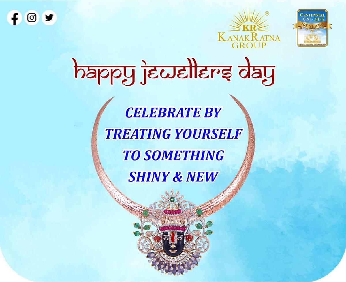 Happy Jewellers Day!
Celebrating Jewellers Day - Recognising  the Passion &amp; Precision  in Crafting Gold , Diamond , Gemstone &amp; Jewellery Masterpieces.
#JewellersDay 
#Kanakratna